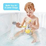 Yookidoo Baby Bath Shower Head - Elephant Water Pump with Trunk Spout Rinser - Control Water Flow from 2 Elephant Trunk Knobs for Maximum Fun in Tub or Sink for Newborn Babies(Pink) - Image 3